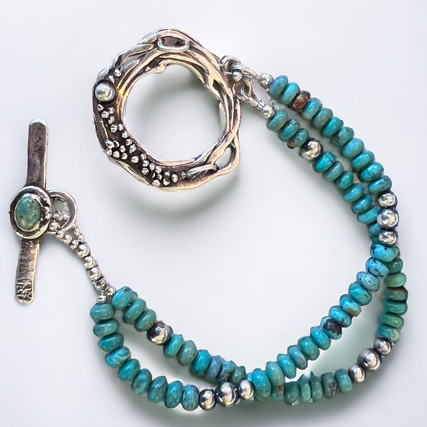 Emerald Valley and Hubei Turquoise Toggle Bracelet