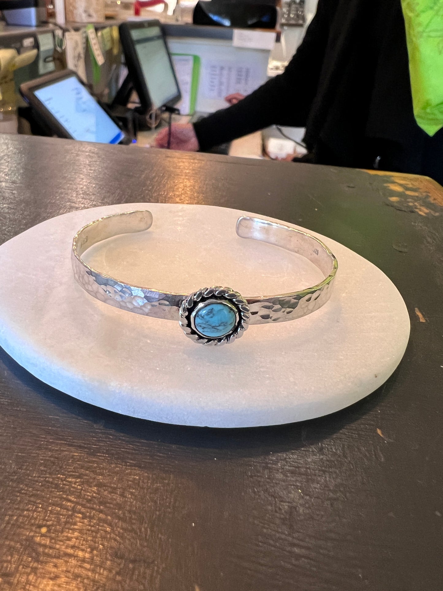 Hammered Turquoise cuff