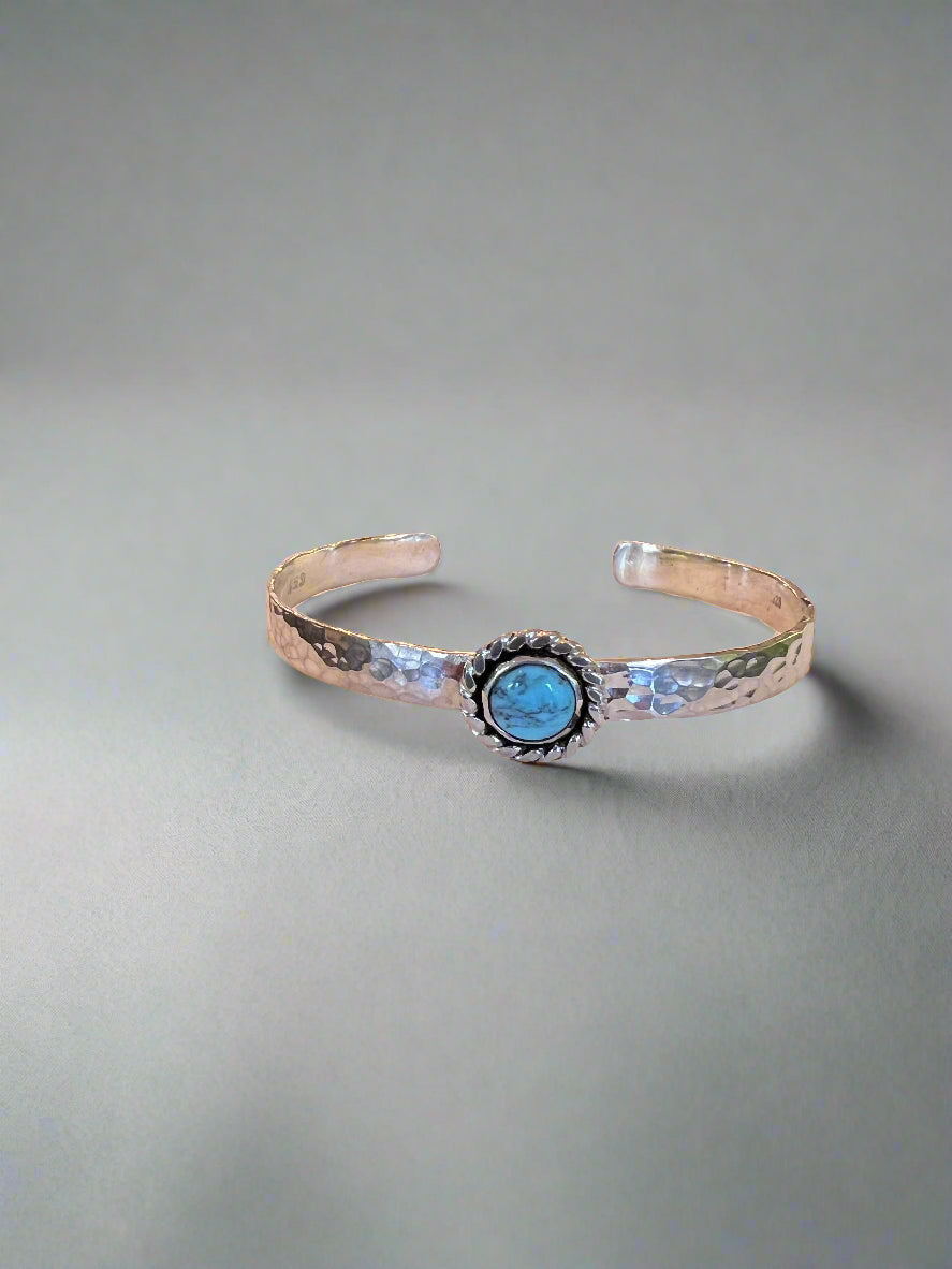 Hammered Turquoise cuff