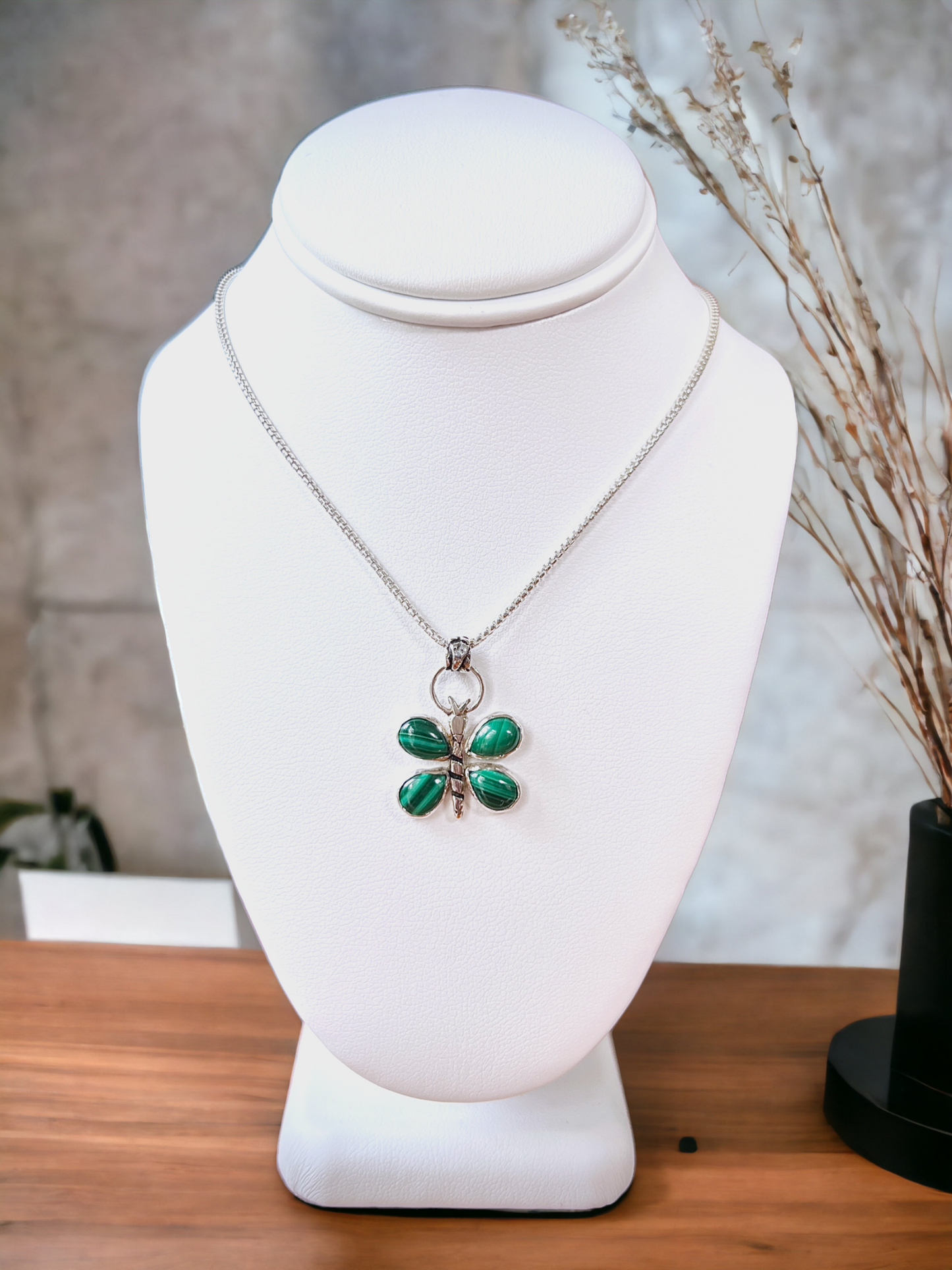 Malachite Butterfly Necklace