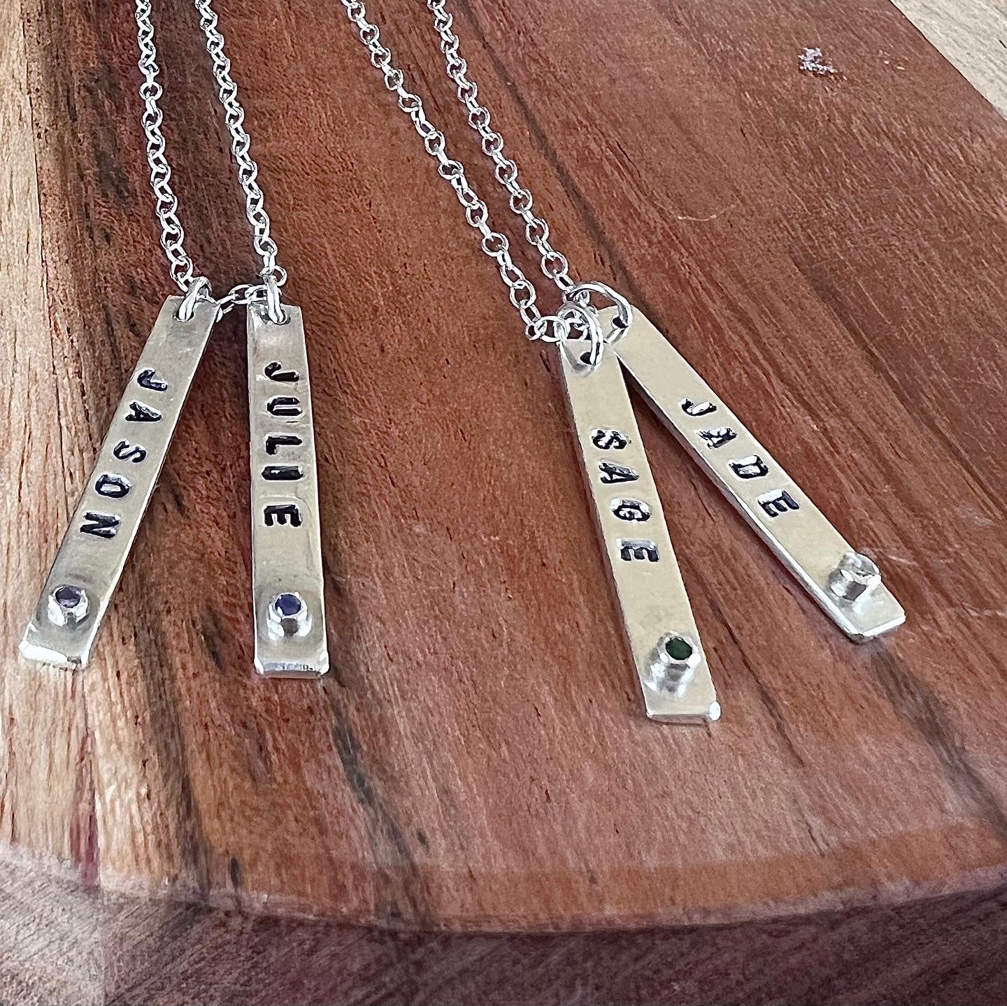 birthstone name pendant