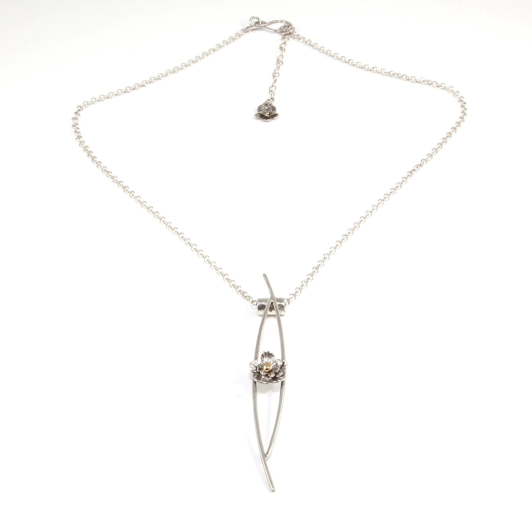 Contemporary Cherry Blossom Pendant Necklace - Milo Blue Designs