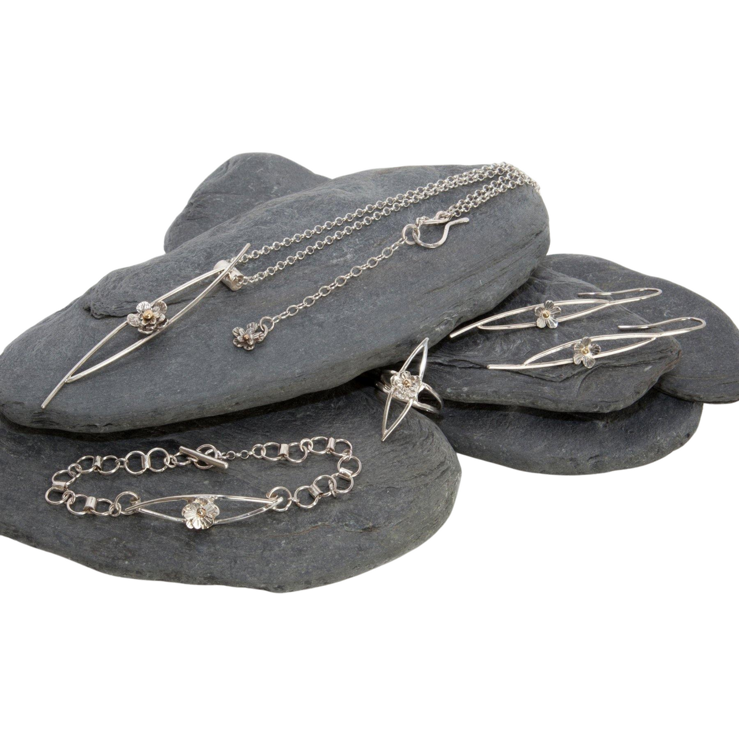 Contemporary Cherry Blossom Pendant Necklace - Milo Blue Designs