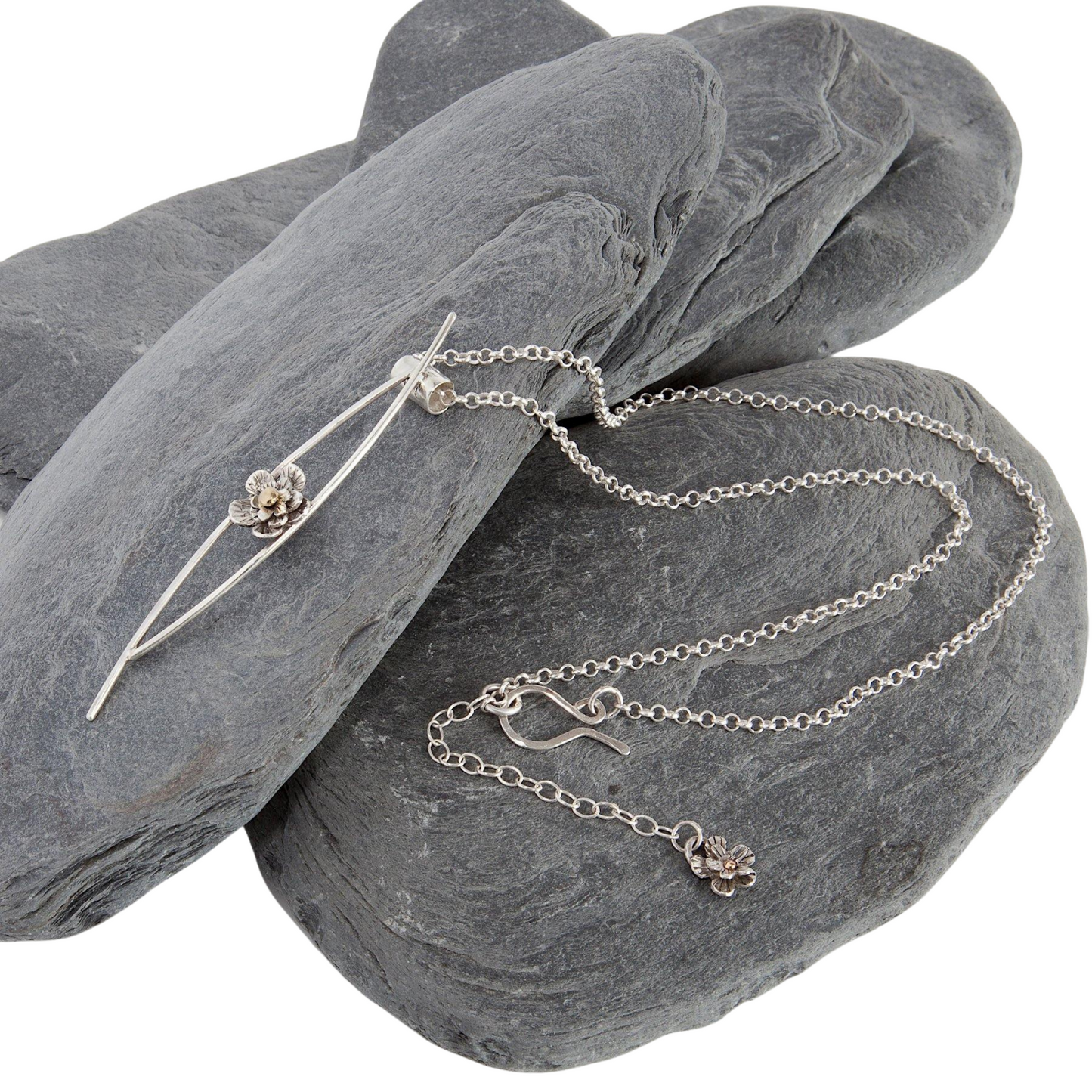 Contemporary Cherry Blossom Pendant Necklace - Milo Blue Designs