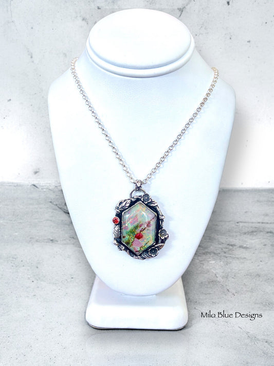 Cherry Blossom Monarch Necklace