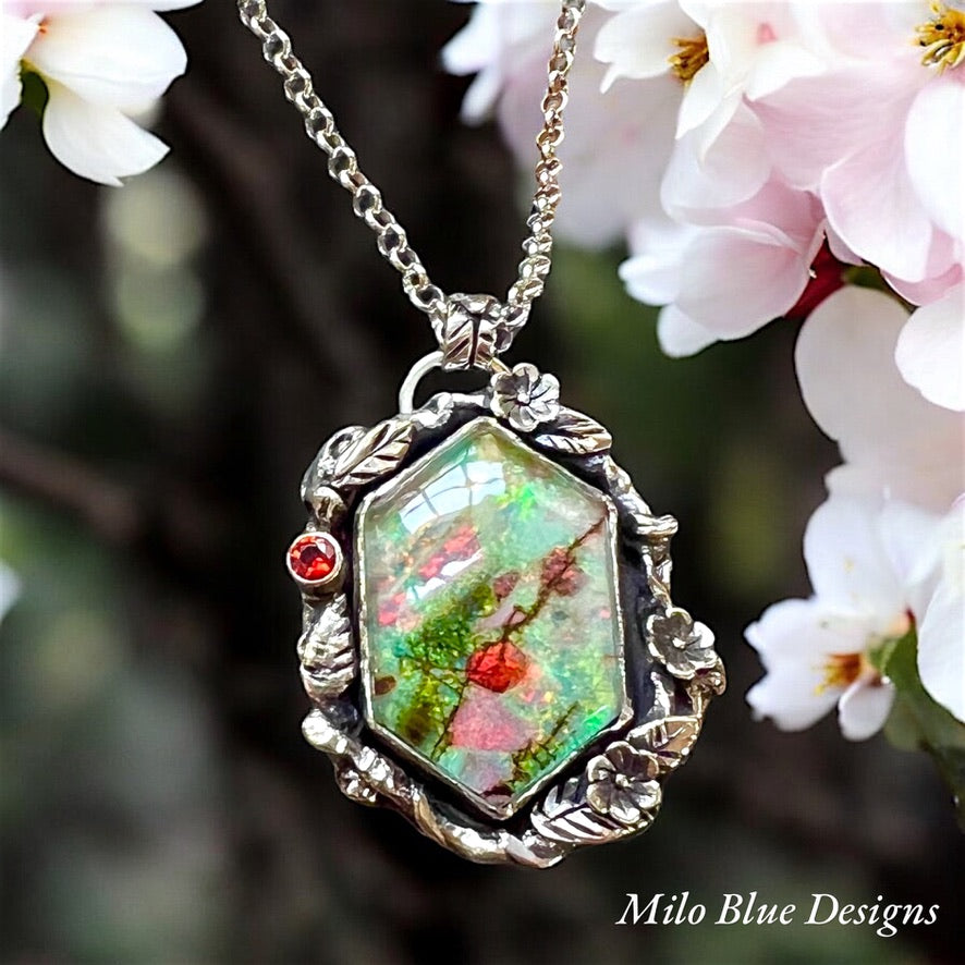 Cherry Blossom Monarch Necklace