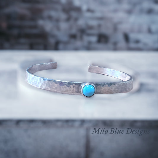 Hammered Turquoise cuff