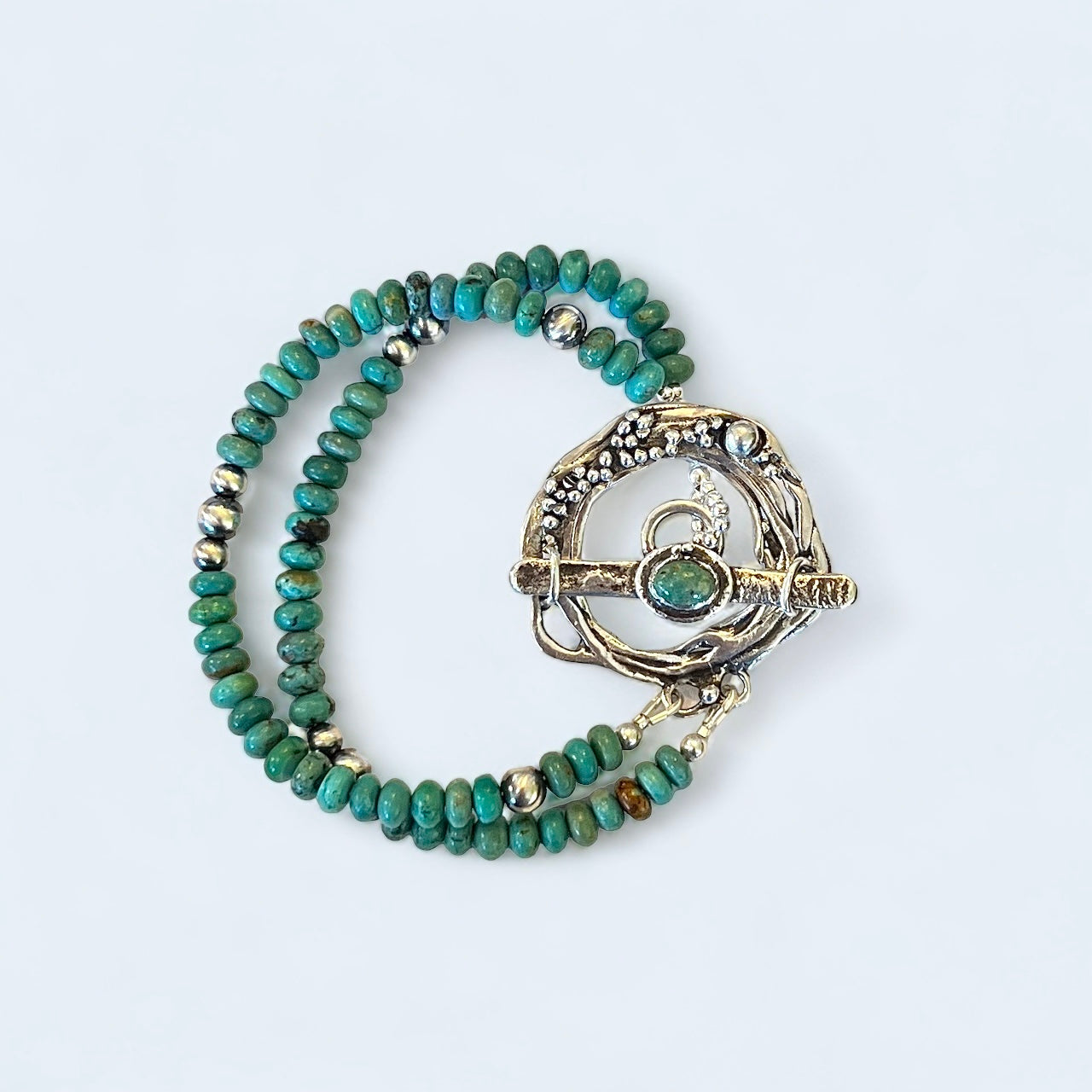 Emerald Valley and Hubei Turquoise Toggle Bracelet